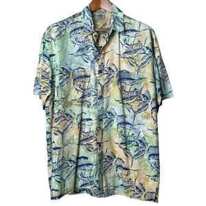 Rum Reggae Large Hawaiian Shirt Swordfish Tropical Aloha